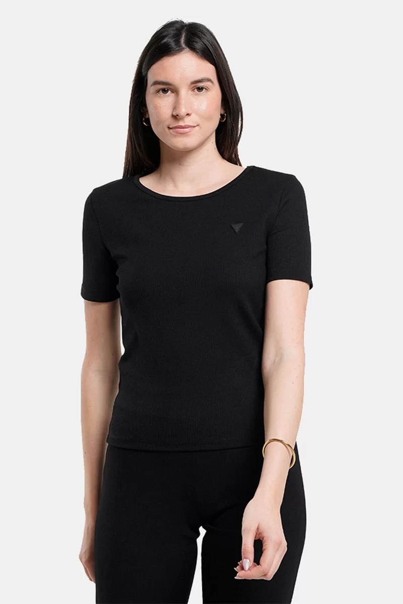 Guess Steffı Ss T-Shırt Kadın Siyah T-Shirt V5RI04KCLH0-JBLK
