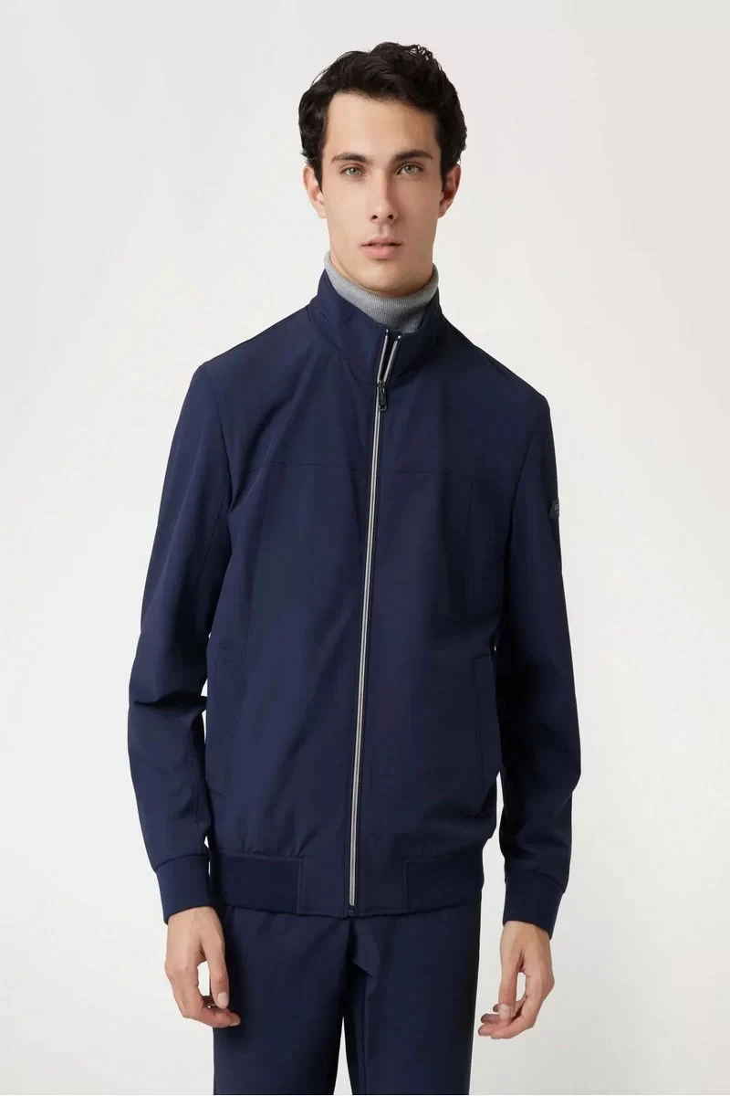 Guess Stretch Packable Bomber Erkek Lacivert Ceket M5RL18WGUP2-G7V2