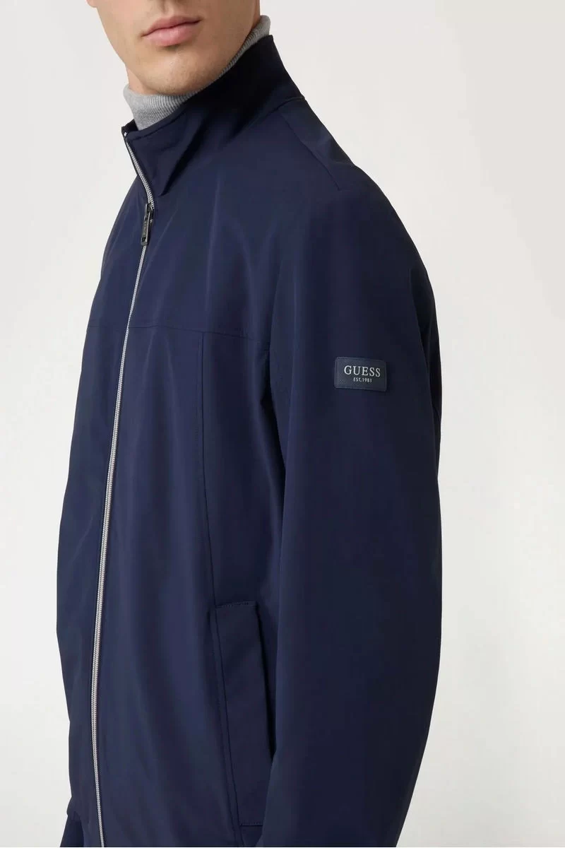 Guess Stretch Packable Bomber Erkek Lacivert Ceket M5RL18WGUP2-G7V2