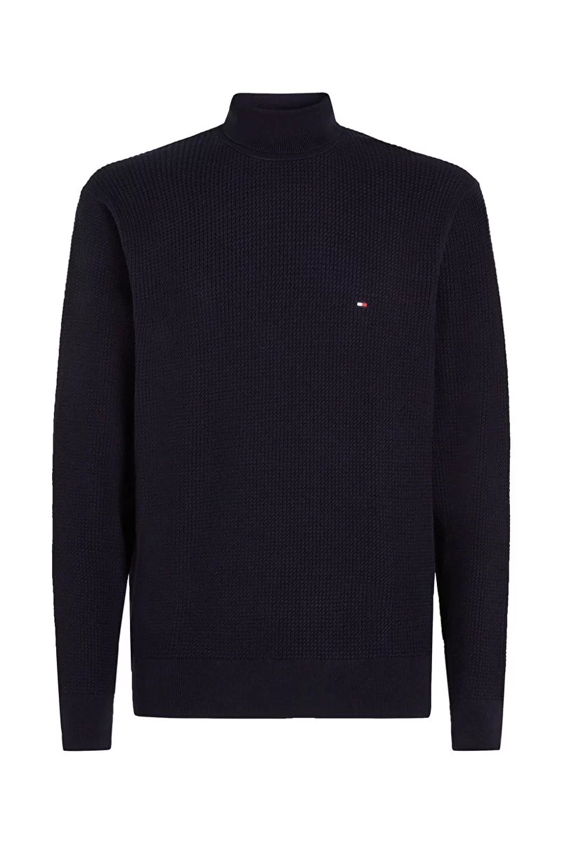 Tommy Hilfiger Lacivert Erkek Bisiklet Yaka l Kazak