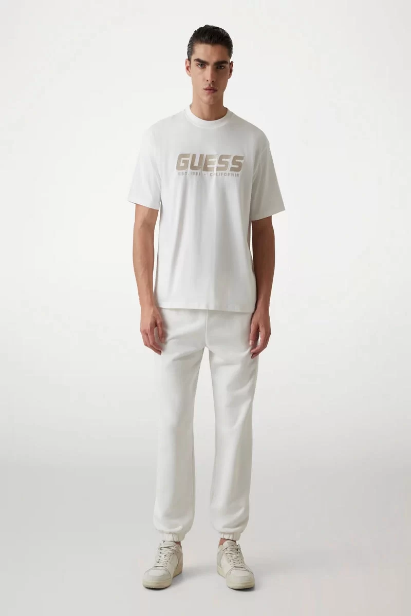 Guess Suron Cn T-Shırt Erkek Beyaz T-Shirt Z5RI10I3Z14-G018