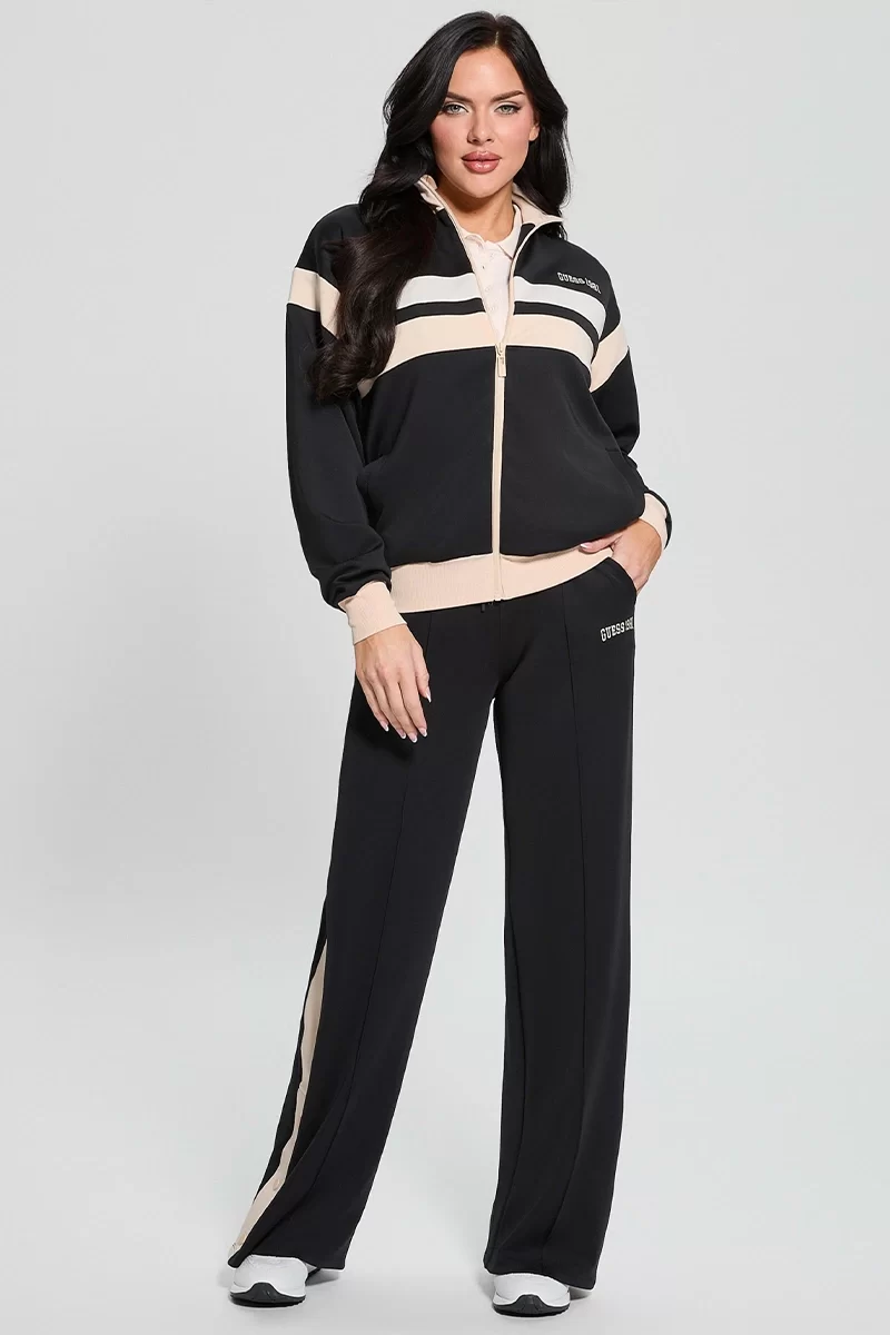 Guess Suzanne Full Zıp Sweatshırt Kadın Siyah Eşofman Üstü V5RQ00KCO72-G1I9
