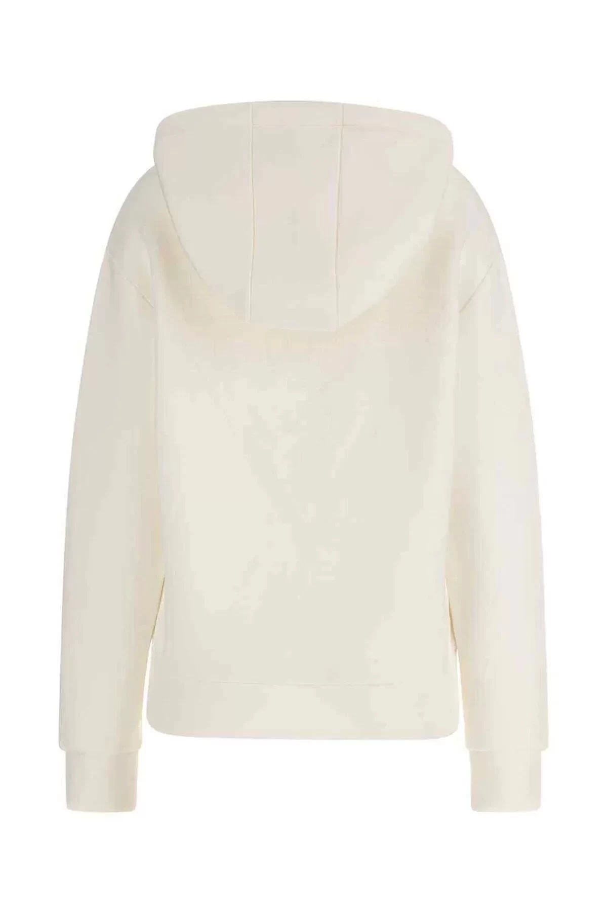Guess Allıe Scuba Hoodıe Zıp Sweatsh Kadın Beyaz Eşofman Üstü V3RQ11K7UW2-G6K5