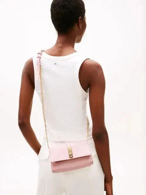 Tommy Hilfiger Kadın Pembe Heritage Zincir Askılı Mini Çanta