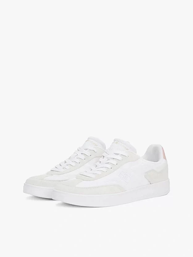 Tommy Hilfiger  Kadın  Beyaz Miras Süet  Sneaker
