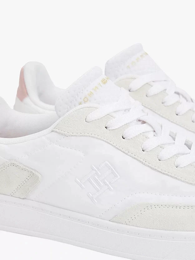 Tommy Hilfiger  Kadın  Beyaz Miras Süet  Sneaker
