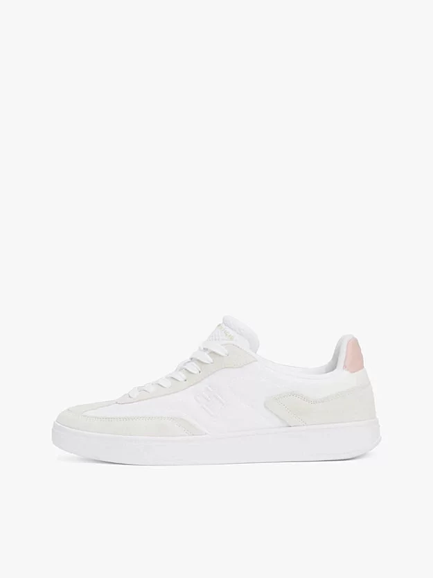 Tommy Hilfiger  Kadın  Beyaz Miras Süet  Sneaker