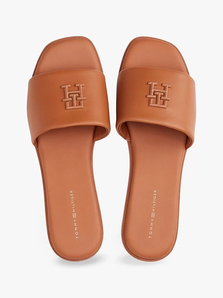 Tommy Hilfiger Kadın Deri Logo Toka Detaylı Mule Terlik