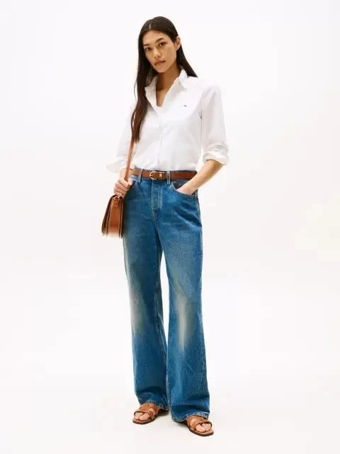 Tommy Hilfiger Kadın Deri TH Logolu Terlik