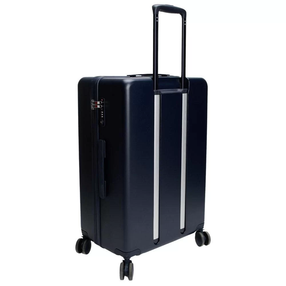 Tommy Hilfiger Logolu Unisex Lacivert Sert Kabuk Valiz