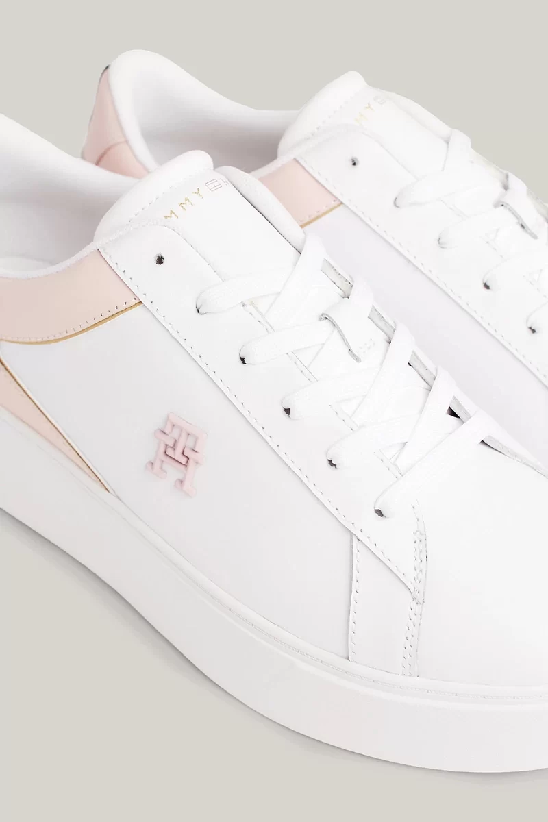 Tommy Hilfiger TH PLATFORM COURT SNEAKER Kadın Beyaz Sneaker FW0FW079100LB