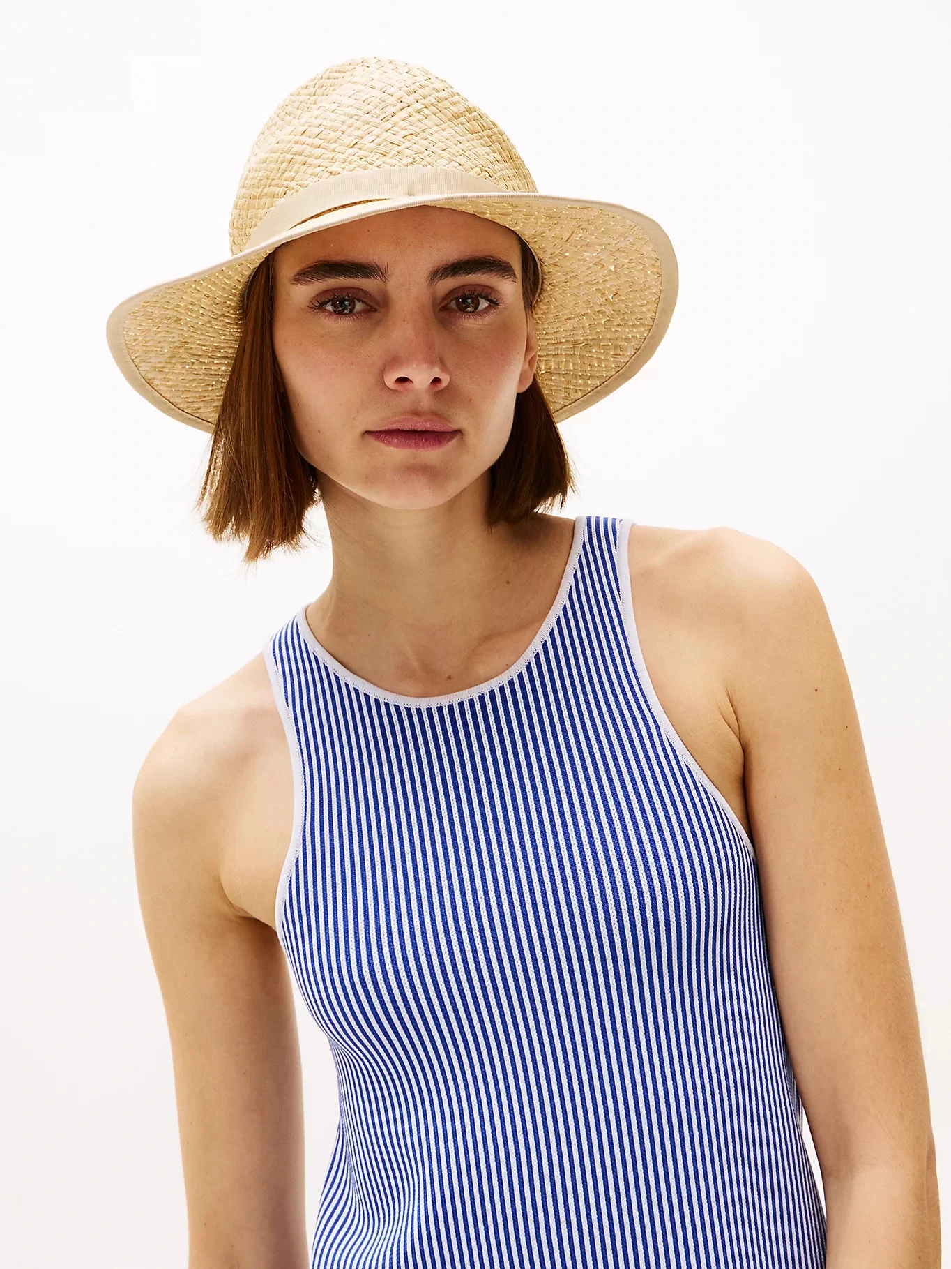 Tommy Hilfiger Kadın Hasır Fedora Şapka