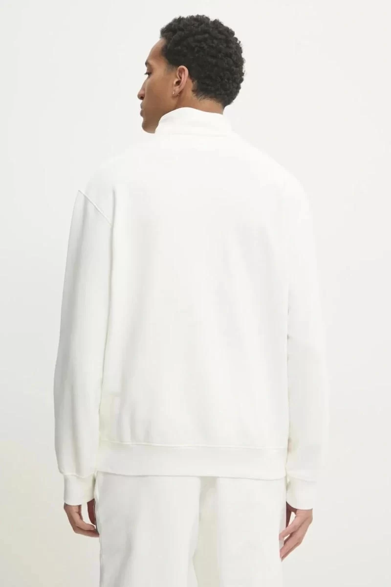 Tommy  Jeans  Erkek Beyaz Fermuarlı Sweatshirt