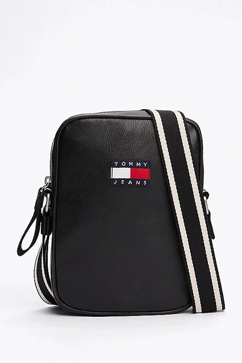 Tommy Hilfiger Erkek Siyah Askılı Çapraz Omuz Çantası