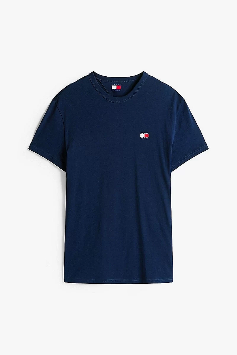 Tommy Jeans Erkek Lacivert Logolu T-Shirt