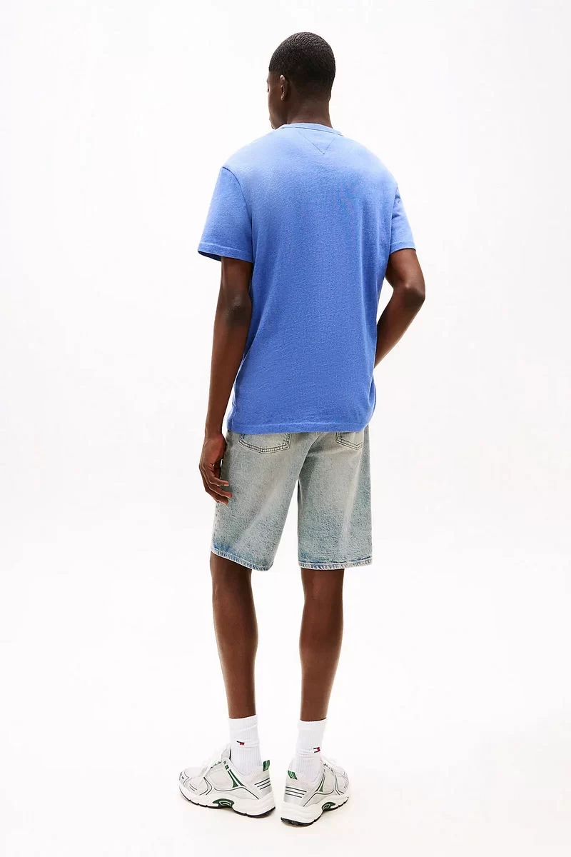 Tommy Jeans Erkek Mavi  Badge T-Shirt