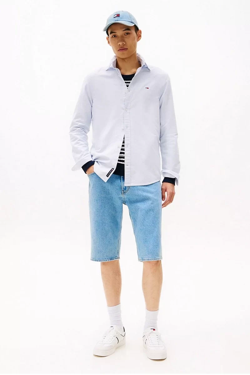 Tommy Jeans  Erkek  Mavi  Oxford Gömlek