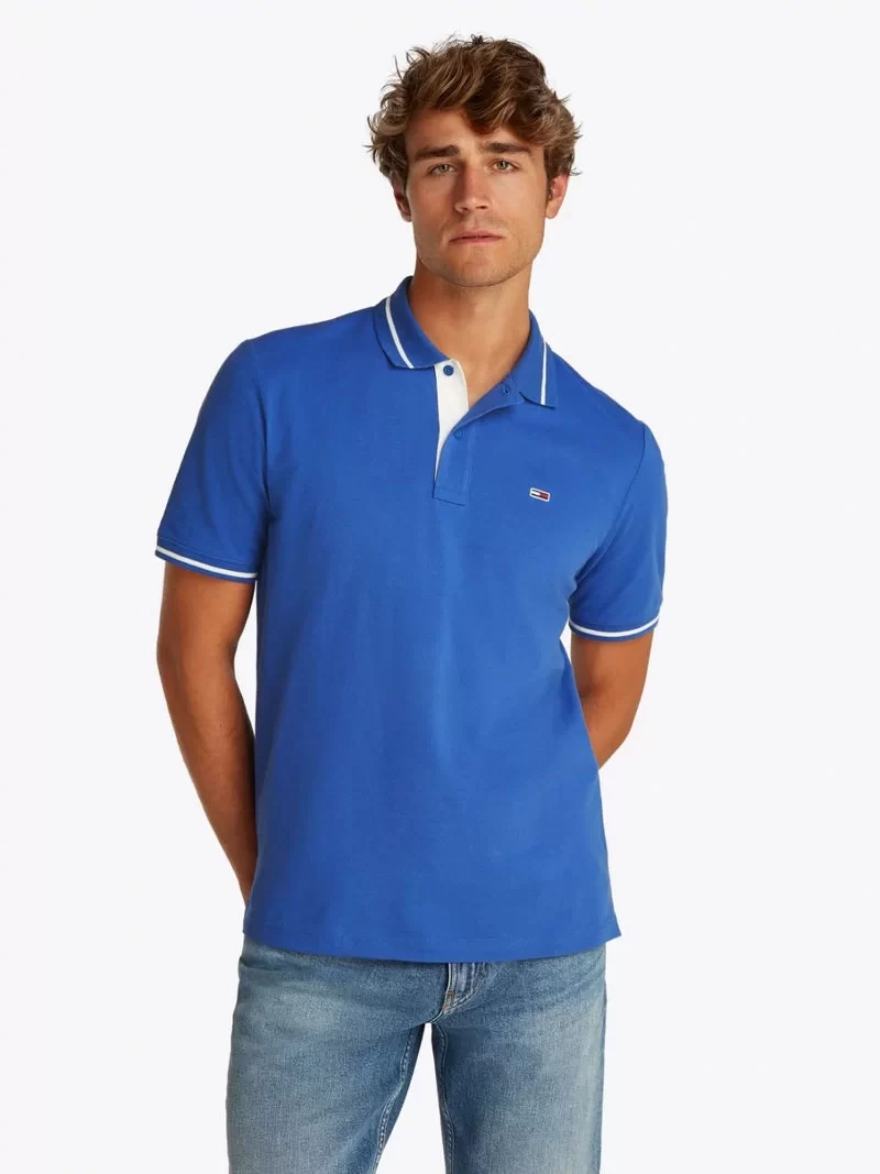 Tommy Hilfger Erkek   Mavi Polo T-Shirt