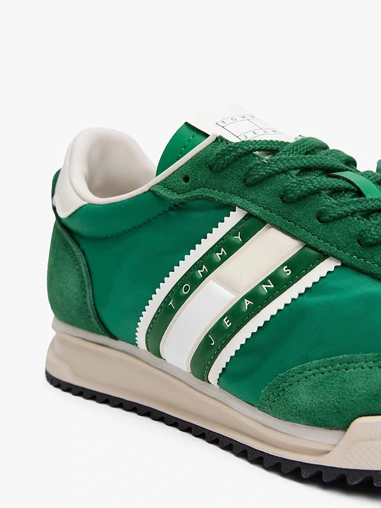 Tommy Hilfiger Erkek Yeşil Retro Tırtıklı Tabanlı Sneaker