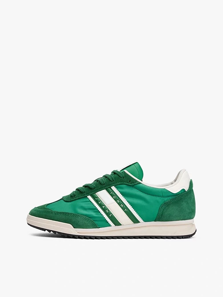 Tommy Hilfiger Erkek Yeşil Retro Tırtıklı Tabanlı Sneaker