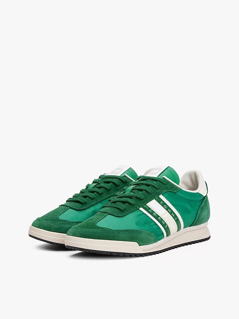 Tommy Hilfiger Erkek Yeşil Retro Tırtıklı Tabanlı Sneaker