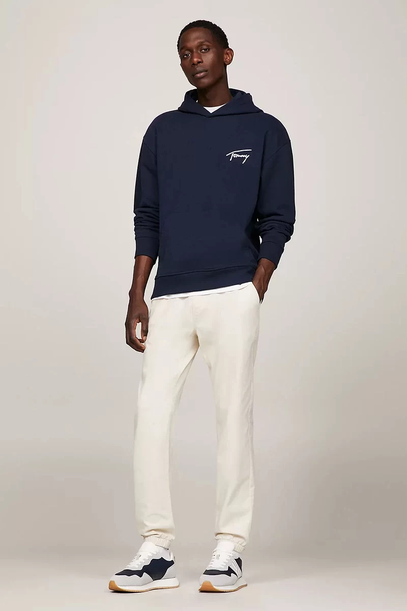 Tommy Hilfiger Erkek Signature Lacivert Sweatshirt