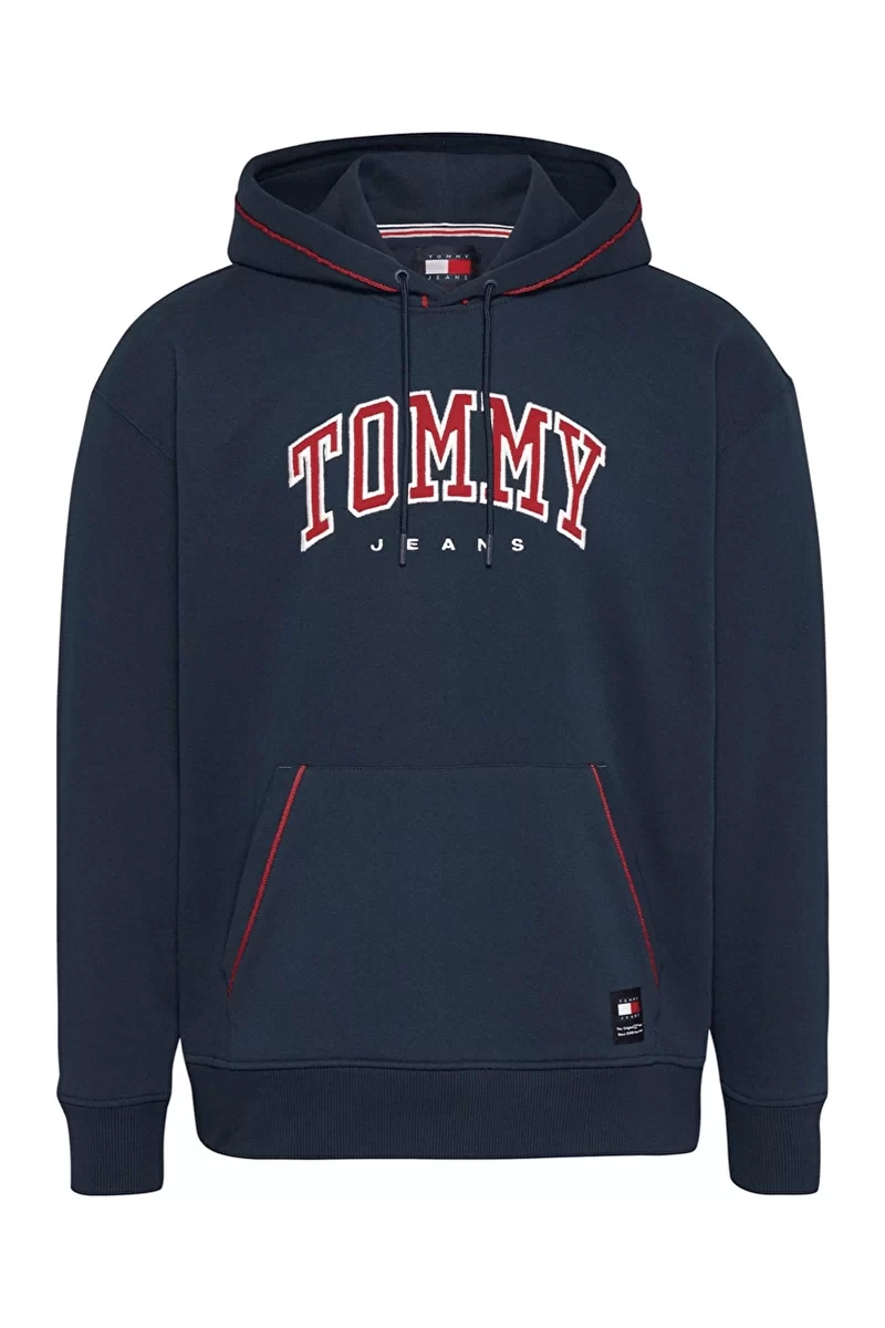 Tommy Jeans Erkek Lacivert Relaxed Baskılı Sweats