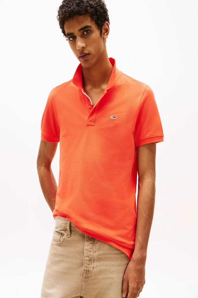 Tommy Hilfiger Erkek   Turuncu Polo T-Shirt