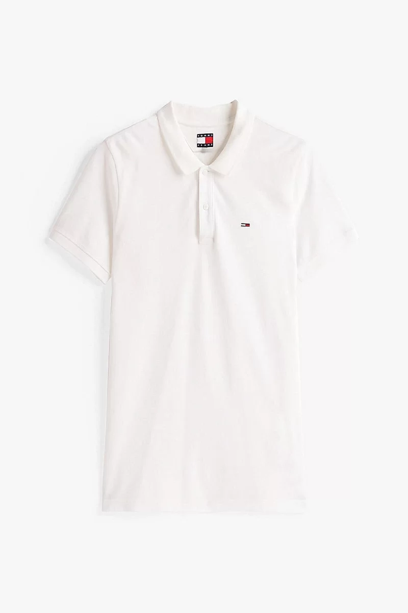 Tommy Hilfiger Erkek  Beyaz  Slim Fit  Polo T-Shirt