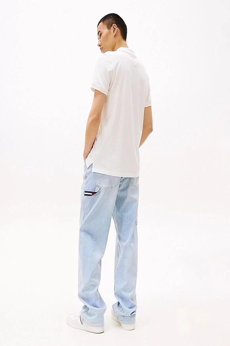 Tommy Hilfiger Erkek  Beyaz  Slim Fit  Polo T-Shirt