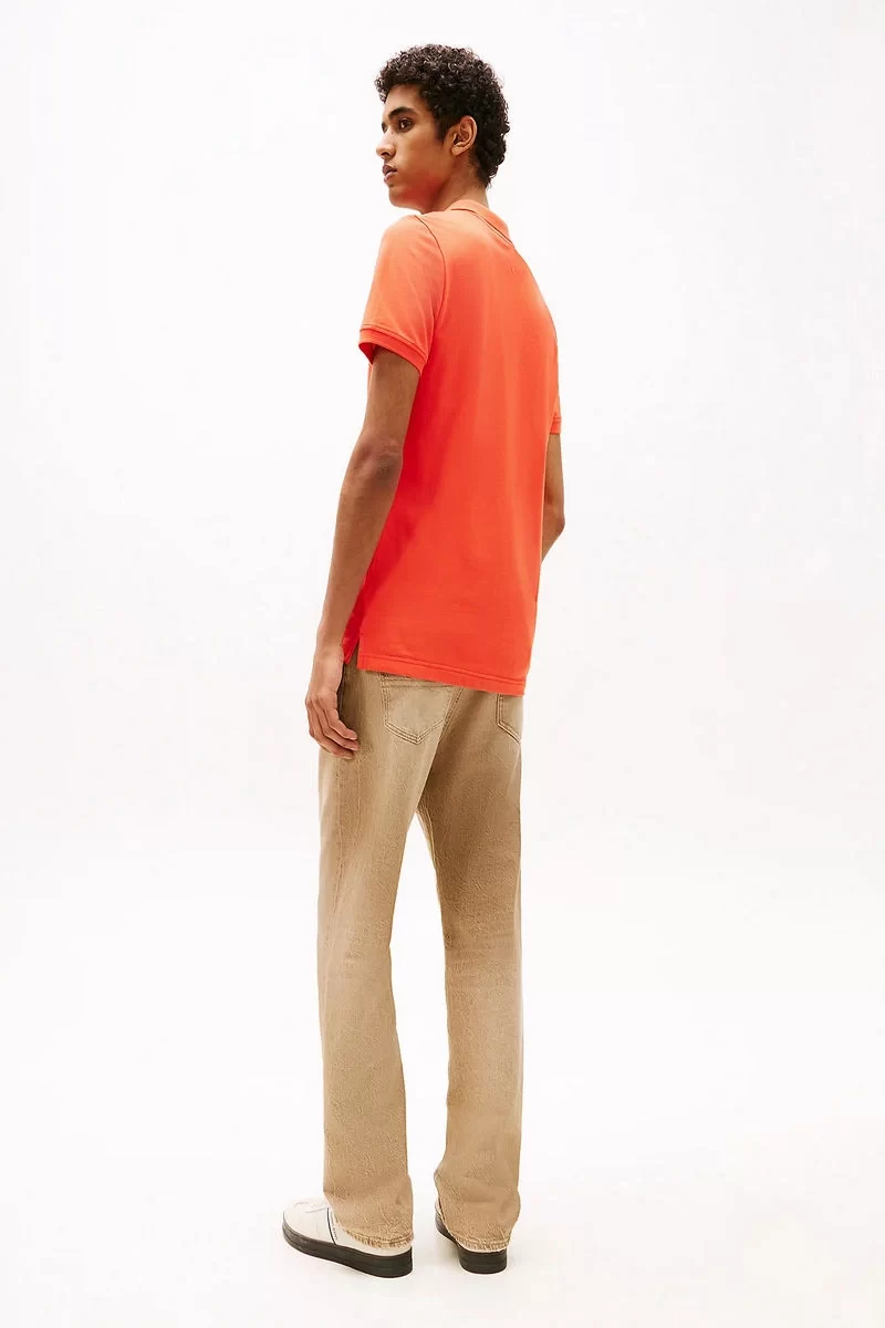 Tommy Hilfiger Erkek   Turuncu Polo T-Shirt