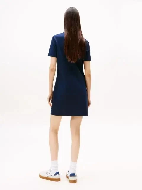 Tommy Hilfiger Kadın  Lacivert Pique Polo Elbise