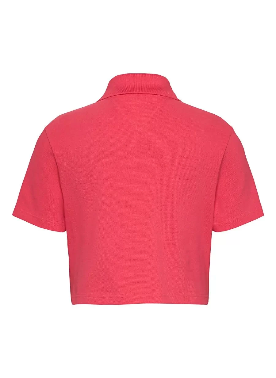 Tommy Jeans  Kadın Kırmızı Slim Fit T-Shirt