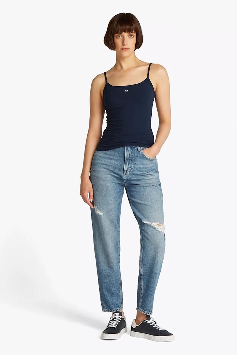 Tommy Jeans Kadın Lacivert Essential Askılı Crop Üst