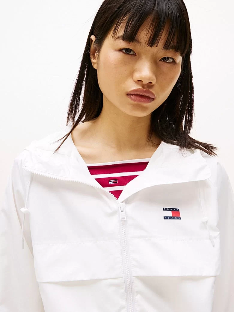 Tommy Hilfiger Kadın Beyaz Essential Rüzgarlık Ceket