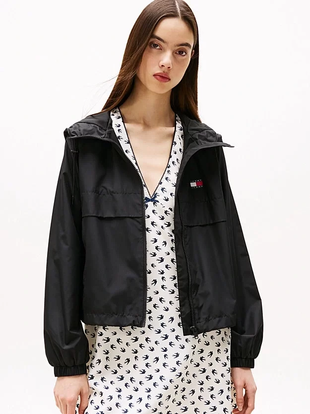 Tommy Hilfiger Kadın Siyah Essential Rüzgarlık Ceket