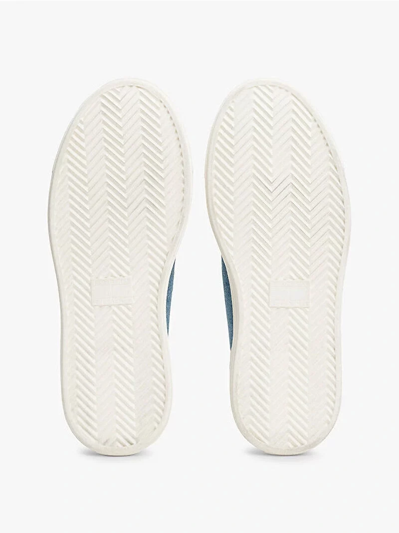 Tommy Hilfiger Kadın Mavi Platform Tabanlı Kanvas Sneaker
