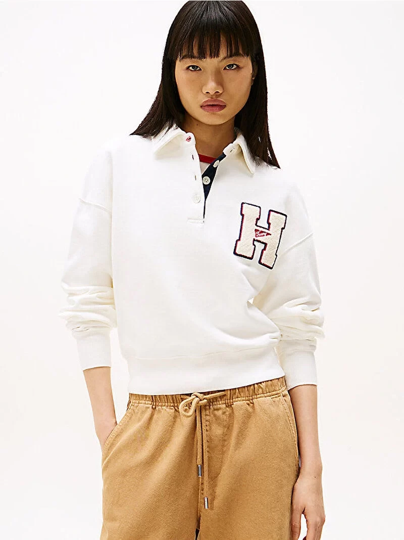 Tommy Jeans  Kadın Beyaz Tjw H Graphic Sweatshirt