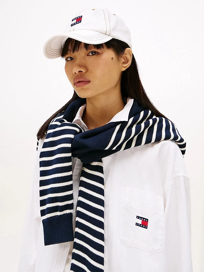 Tommy Hilfiger  Kadın Ekru Heritage Denim Beyzbol Şapkası