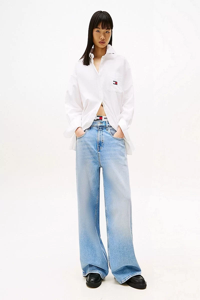 Tommy Hilfiger  Kadın  Beyaz Oxford Gömlek