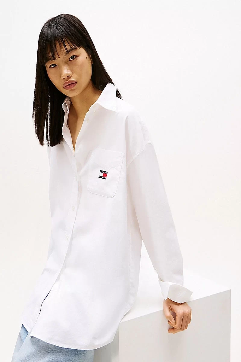 Tommy Hilfiger  Kadın  Beyaz Oxford Gömlek