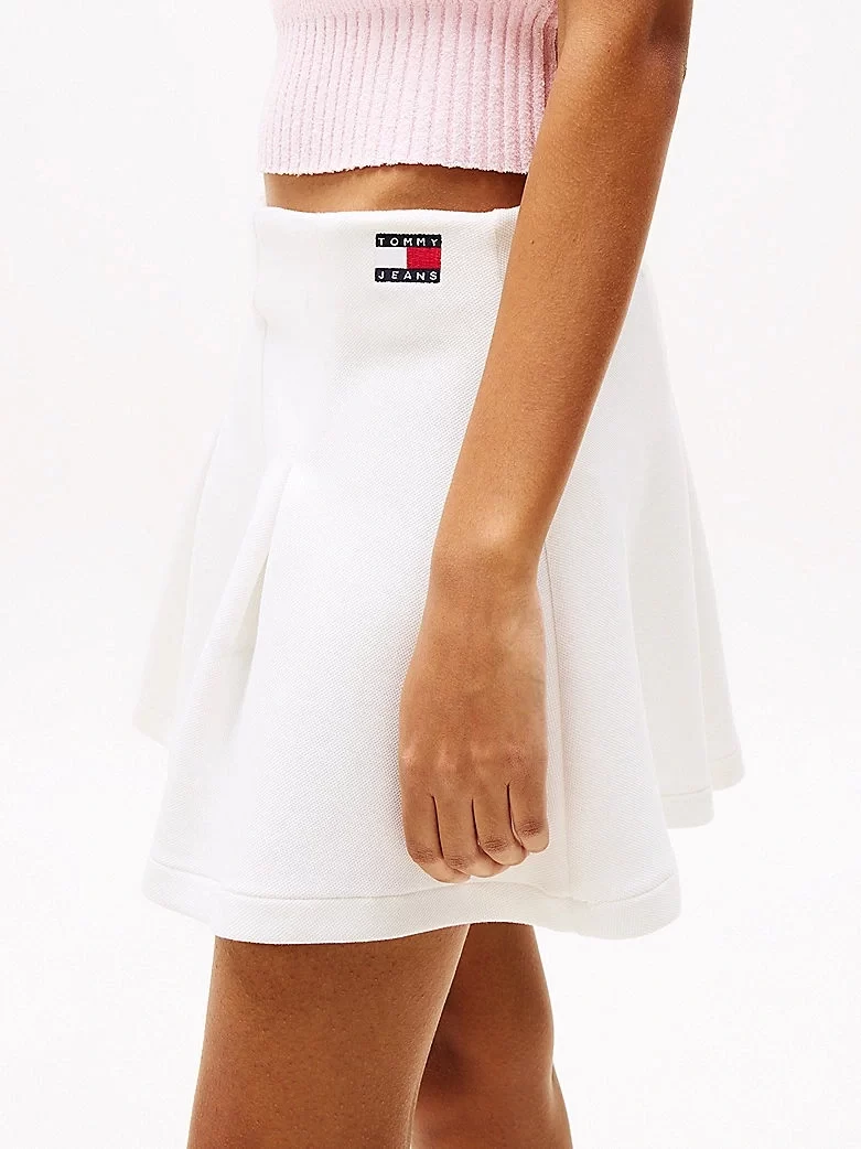 Tommy Hilfiger Kadın  Fit And Flare Mini  Beyaz Etek