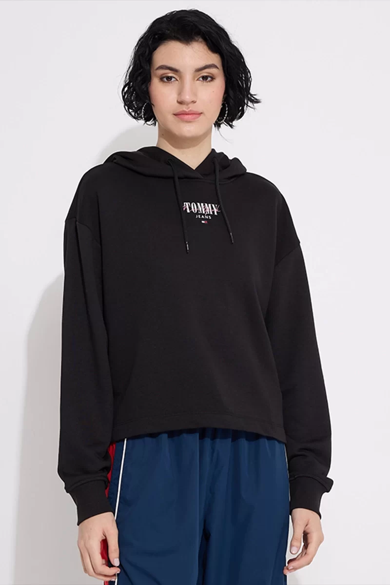 Tommy Hilfiger Kadın Siyah Sweatshirt
