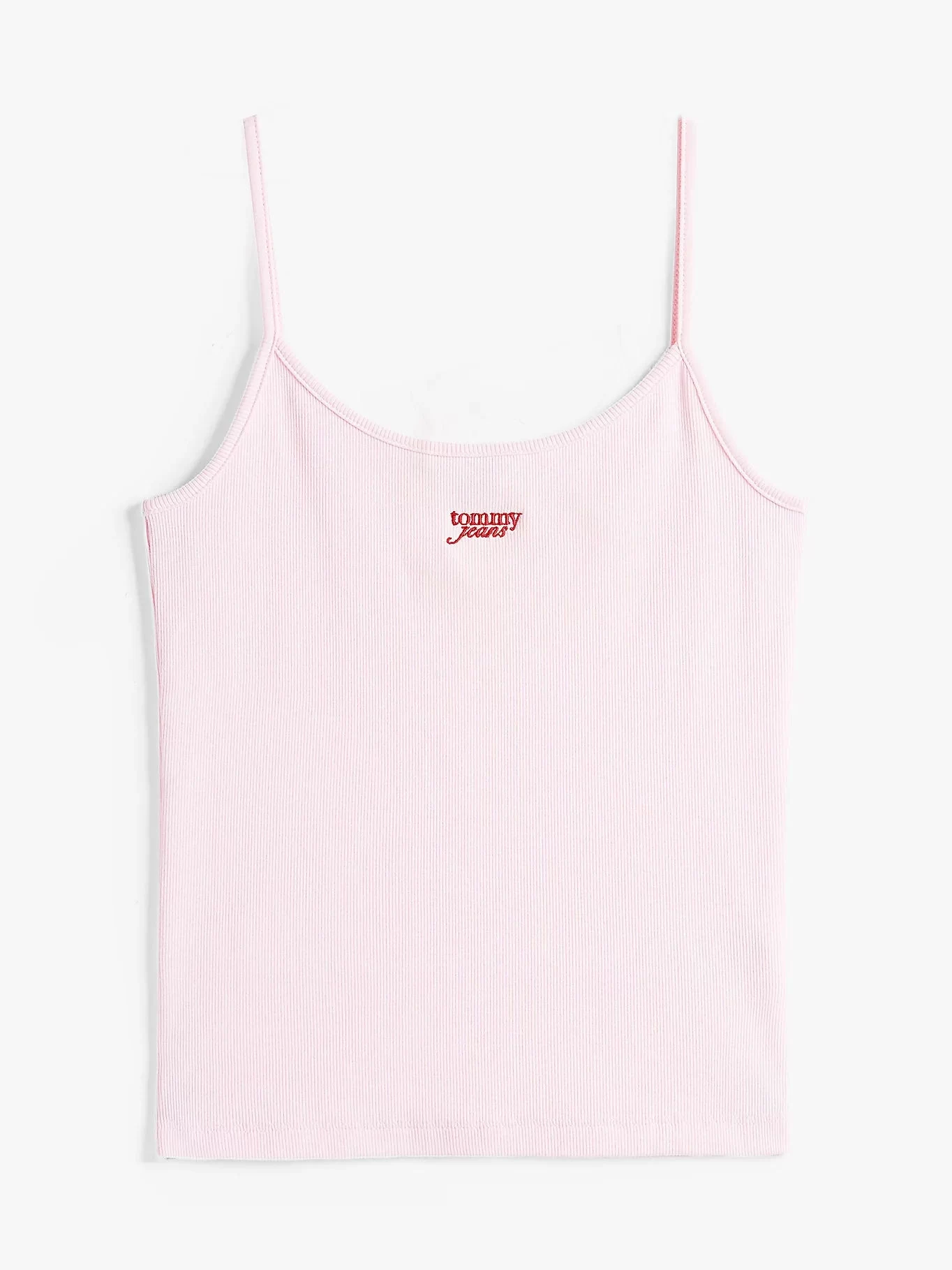 Tommy Hilfiger Kadın Askılı Logolu Pembe Crop Top