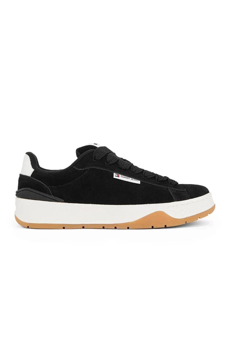 Tommy Hilfiger  Kadın  Siyah Süet Bağcıklı  Sneaker