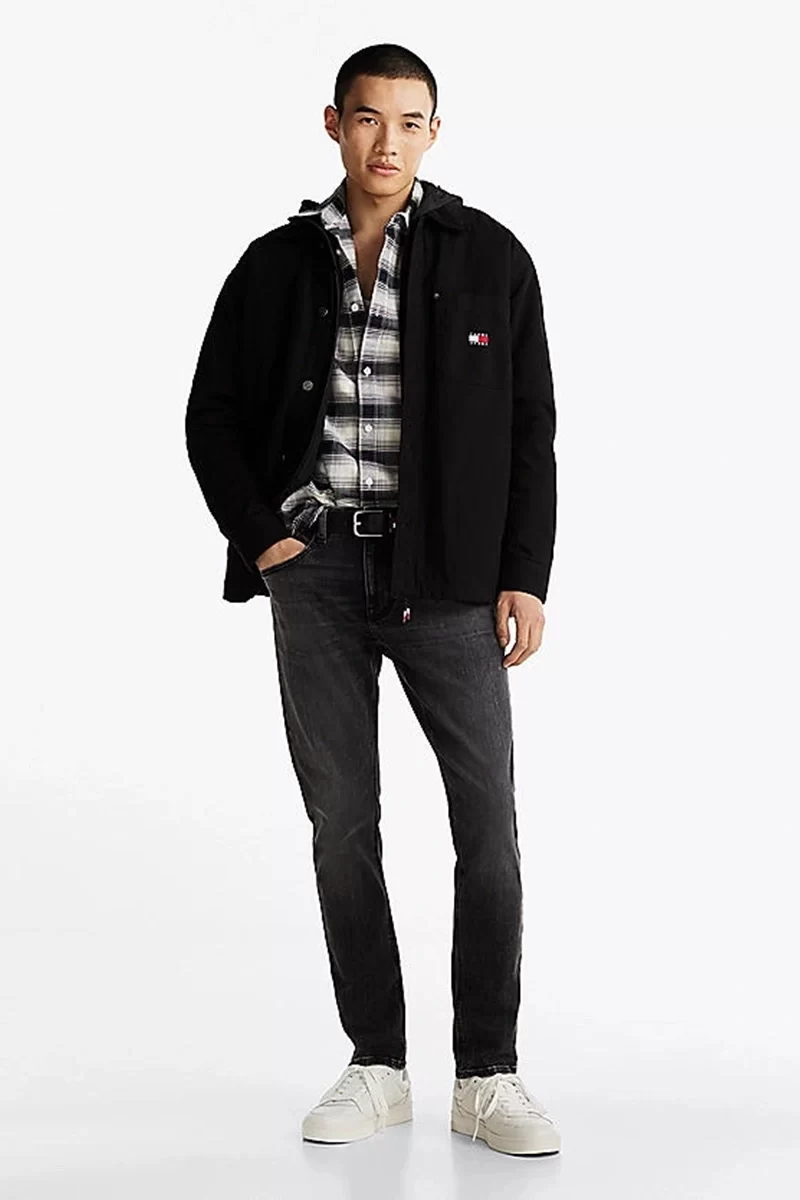 Tommy Hilfiger Erkek  Austin Slim Fit  Siyah Kot Pantolon