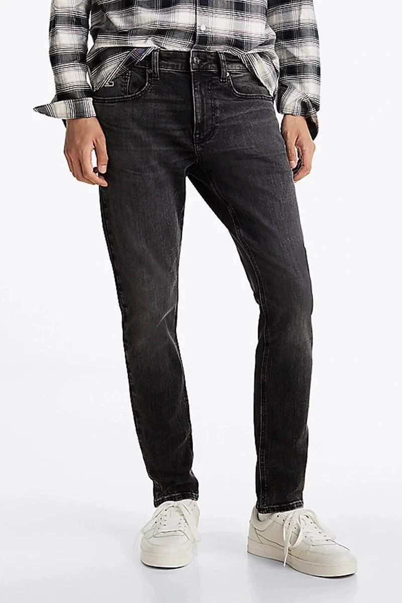 Tommy Hilfiger Erkek  Austin Slim Fit  Siyah Kot Pantolon