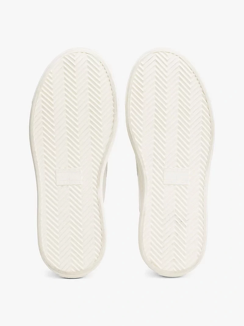 Tommy Hilfiger Deri Kontrast Dikişli Platform Spor Sneaker