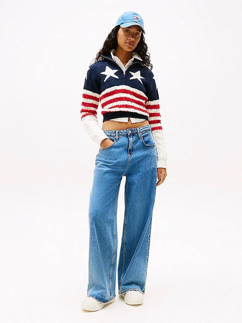 Tommy Hilfiger Deri Kontrast Dikişli Platform Spor Sneaker
