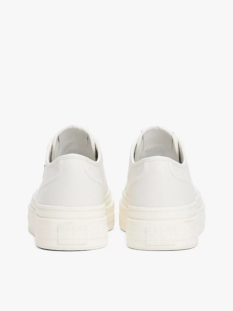 Tommy Hilfiger Deri Kontrast Dikişli Platform Spor Sneaker